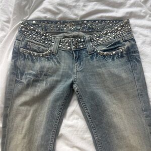 Miss Me Studded Blue Jeans